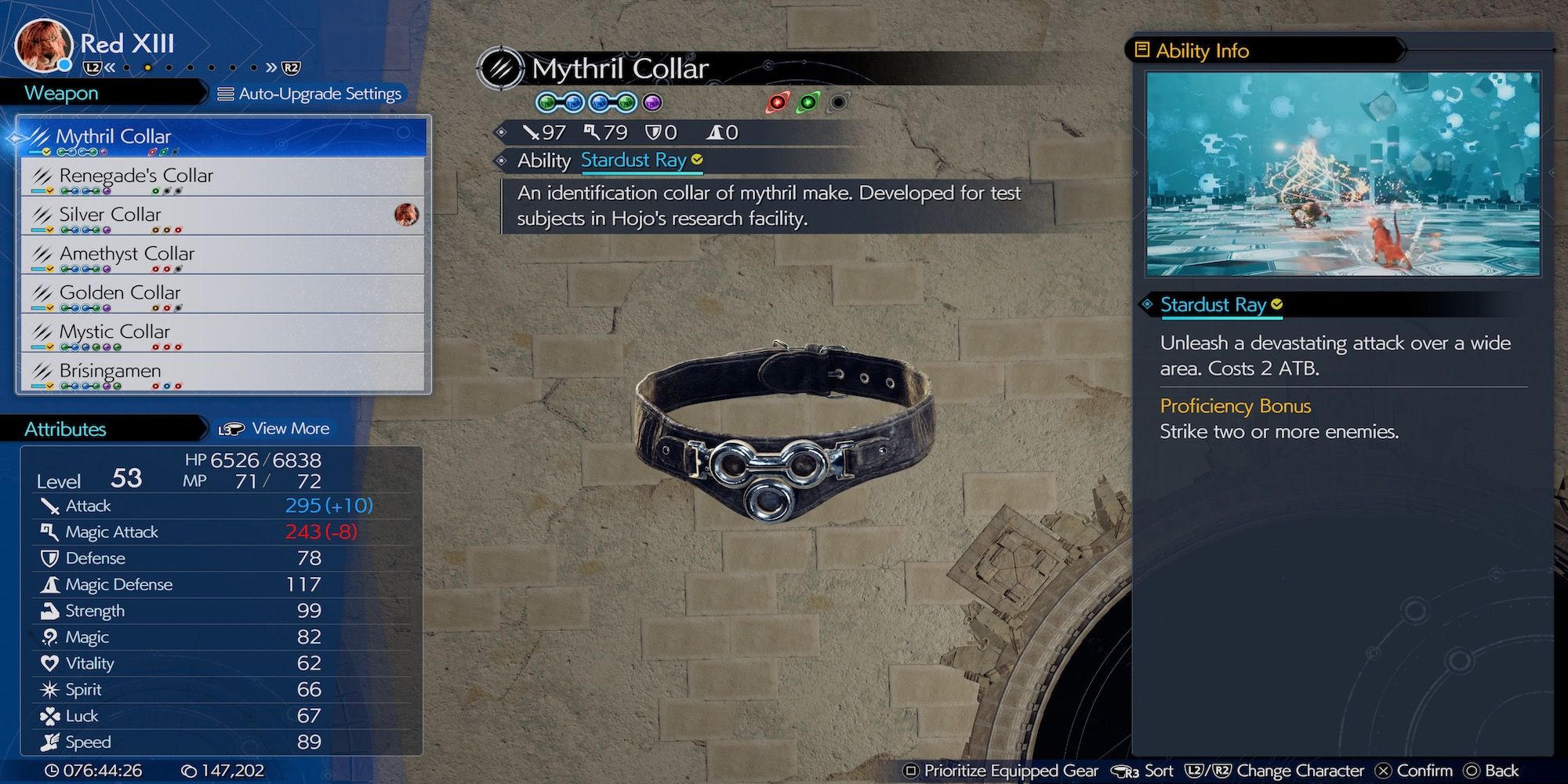 Mythril Collar weapon in Final Fantasy 7 Rebirth