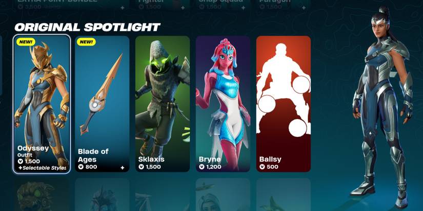 item shop selling ageless odyssey set