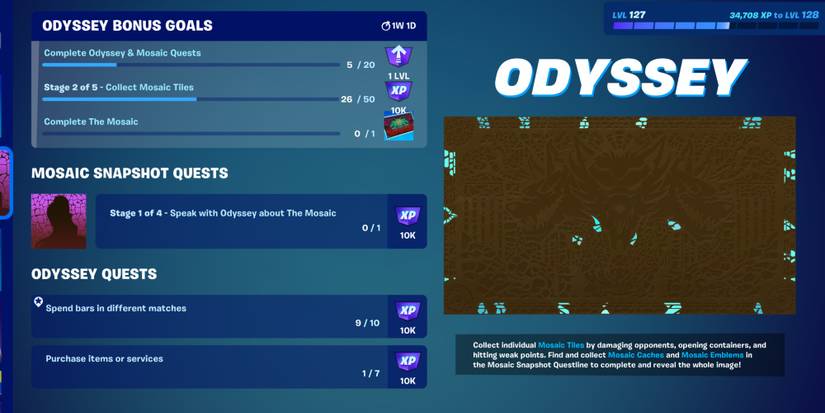 odyssey quests tab in-game