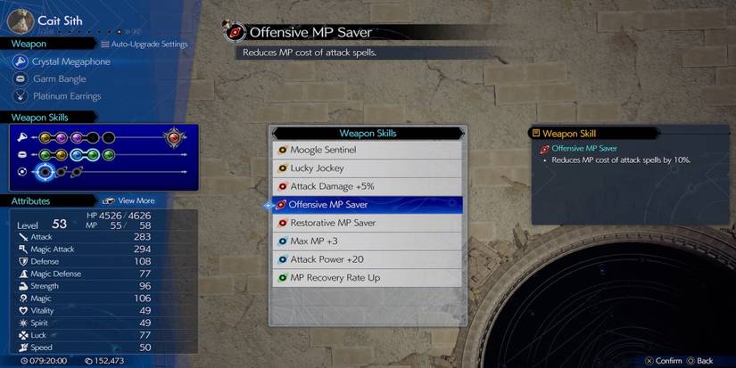 Offensive MP Saver weapon skill in Final Fantasy 7 Rebirth