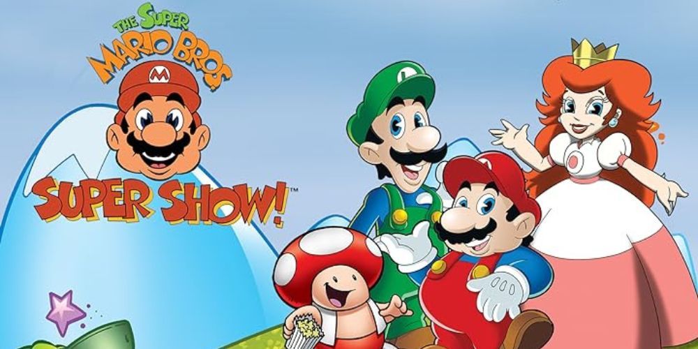 Official promotional art of Mario, Luigi, Peach & Toad.
