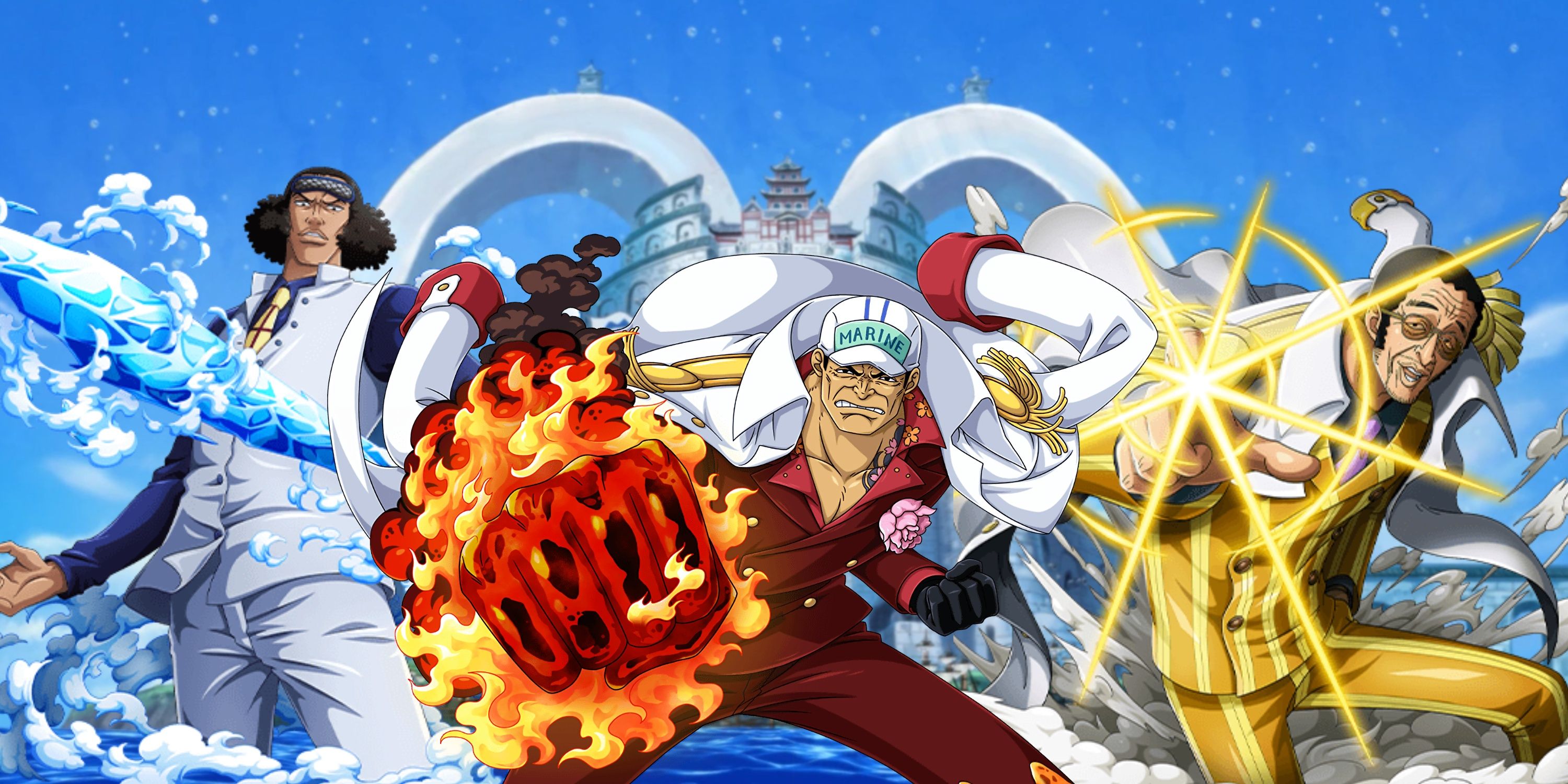 One Piece Onde Estão Os Almirantes da Marinha Originais Agora Aokiji Akainu Kizaru - Em Destaque