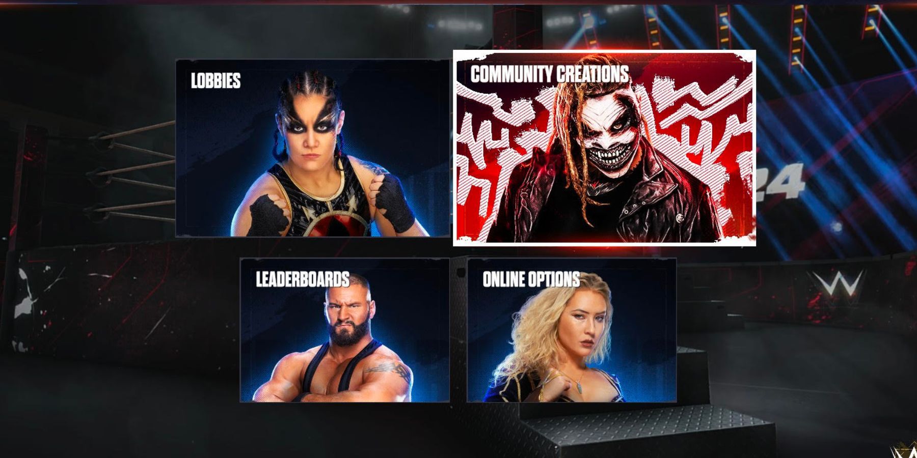 online tab in wwe 2k24