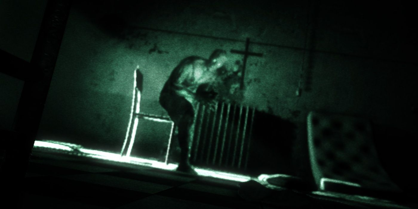 Outlast through camcorder lense