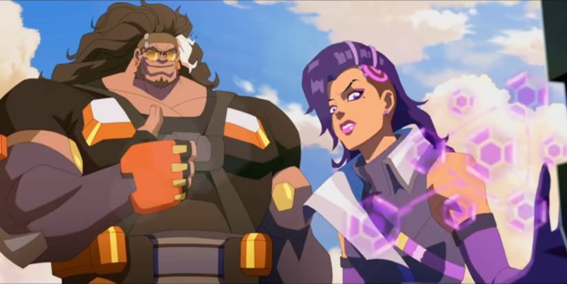 mauga and sombra from the ow2 anime short a perfect day