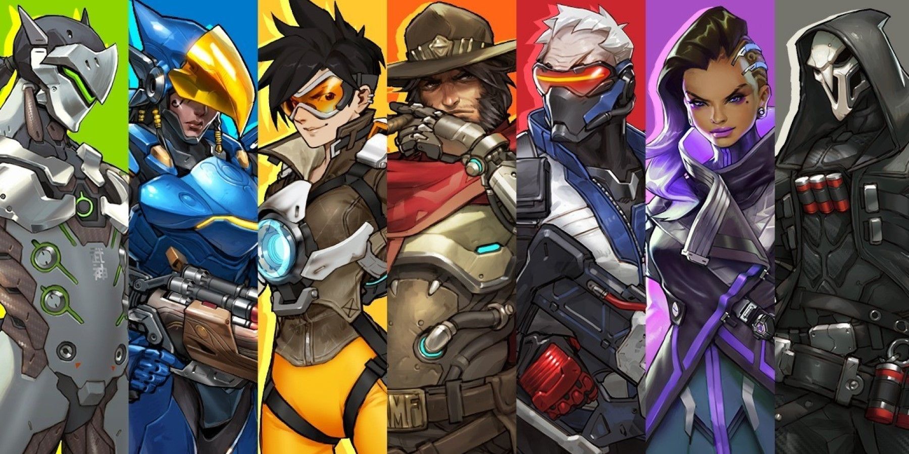 genji pharah tracer cassidy soldier 76 sombra and reaper from overwatch 2