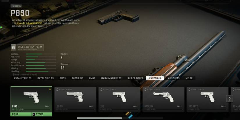 P890 Handgun Call of Duty Warzone Mobile Ranked