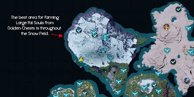 Where to farm Large Pal Souls from Golden Chests in Palworld