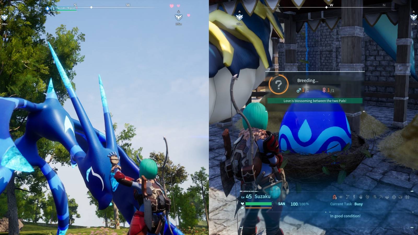 Palworld - How to Breed Suzaku Aqua