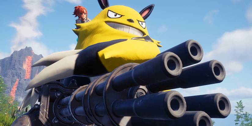 player using pal machine gun