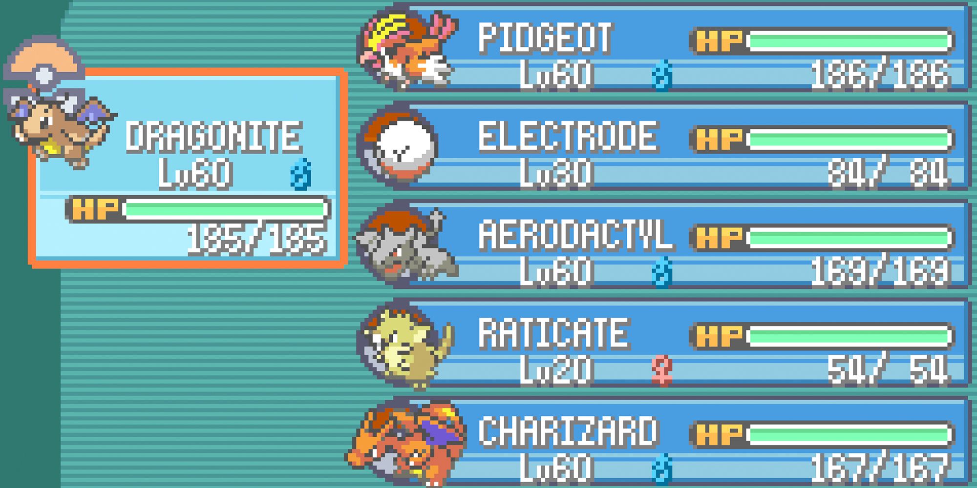 Party Of Six In Pokemon FireRed
