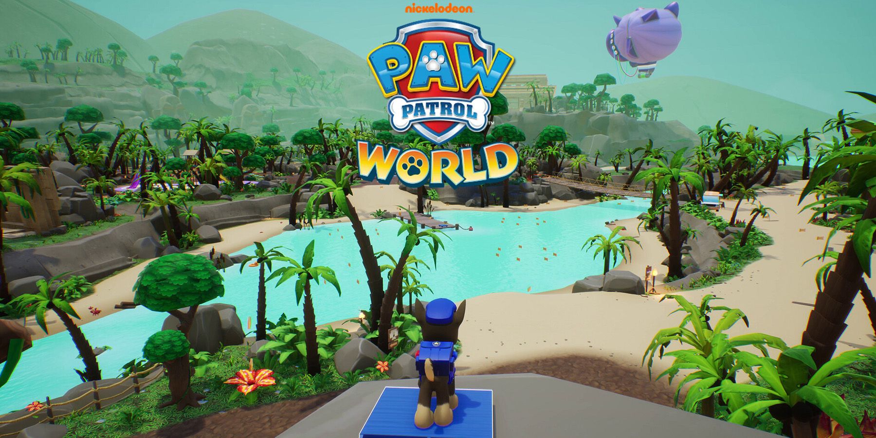 PAW Patrol World promo screenshot with game logo