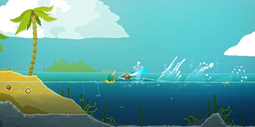 pepper grinder skimming along water