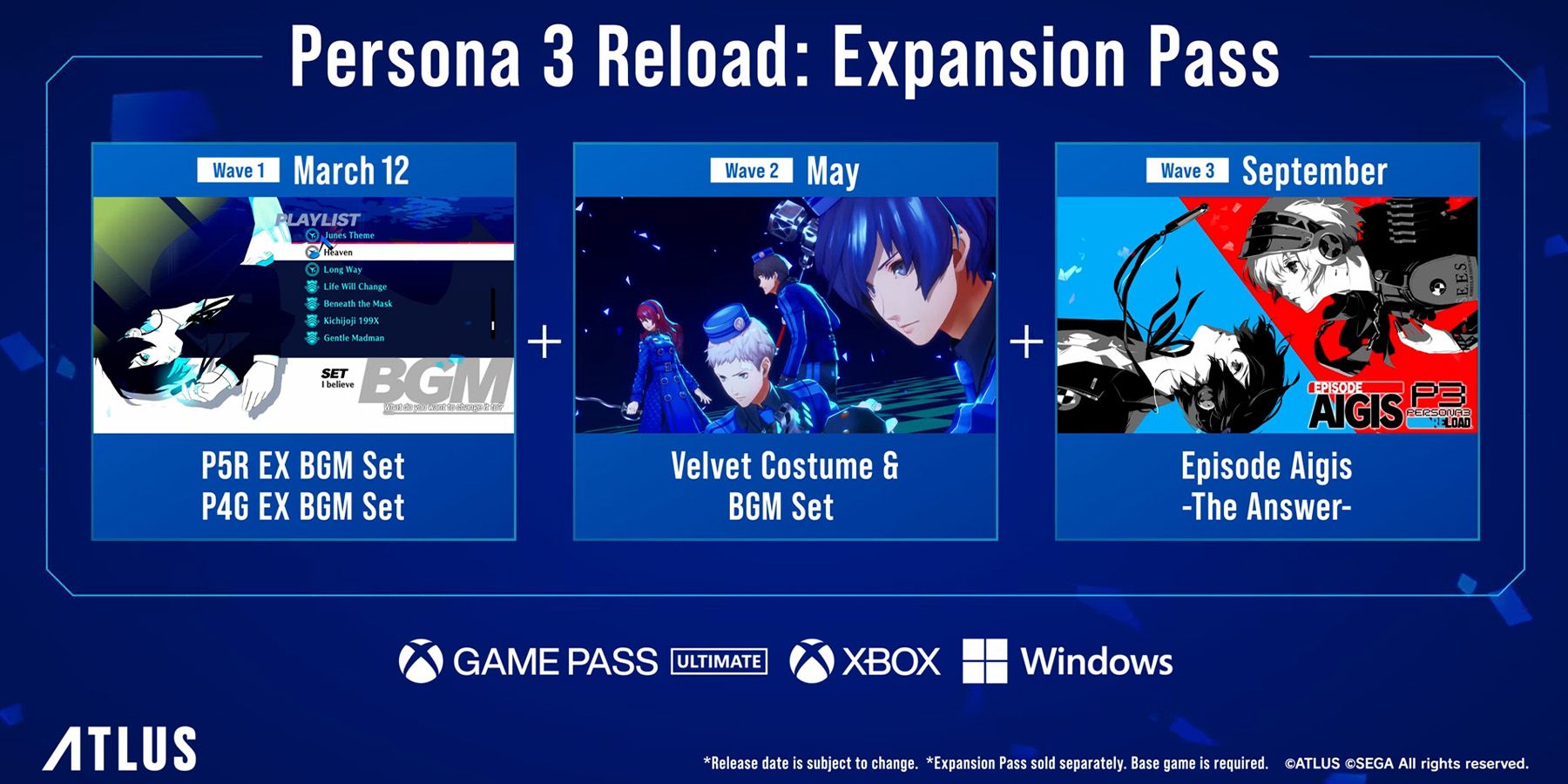 Persona 3 Reload Expansion Pass - Given all the differences between the various versions of Persona 3, developer P-Studio and Atlus would be hard-pressed to include every bit of content in Reload
