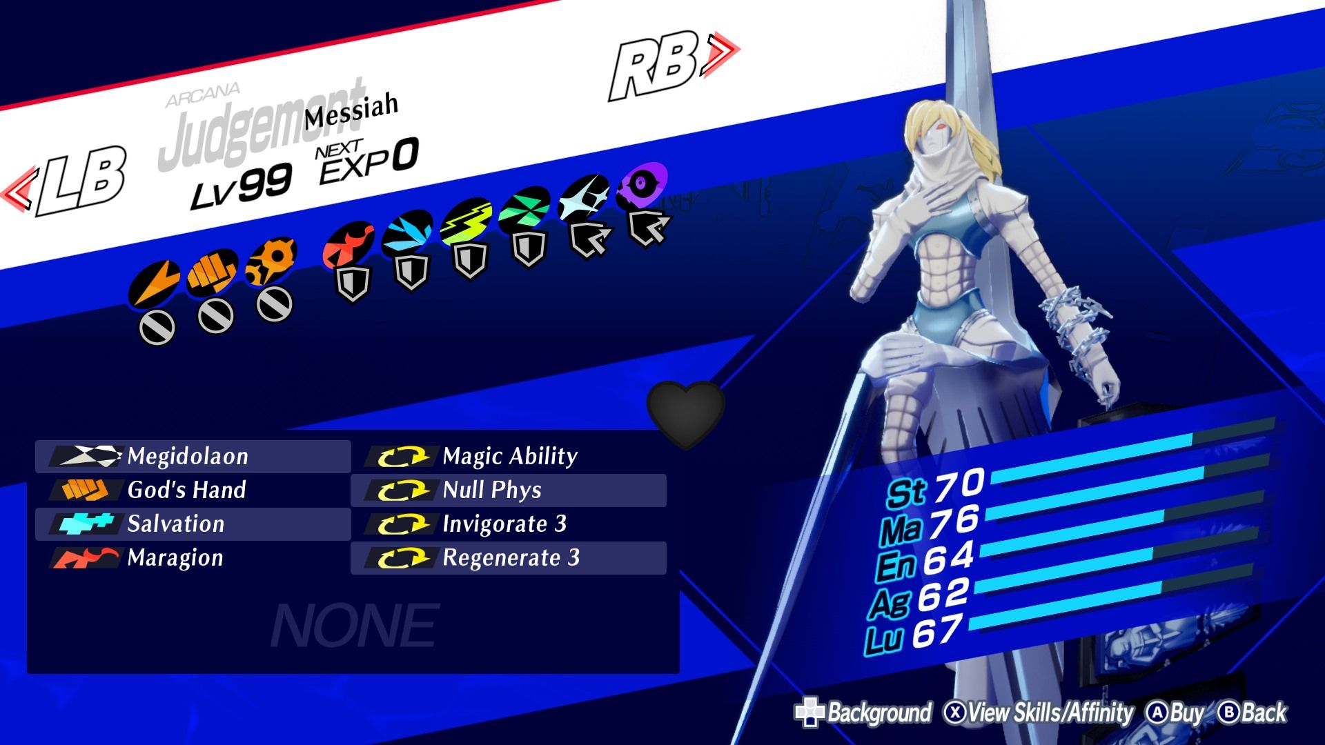 Persona 3 Reload Messiah Stats