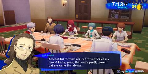 Persona 3 Reload P3R july 13 SEES study group with ikutsuki