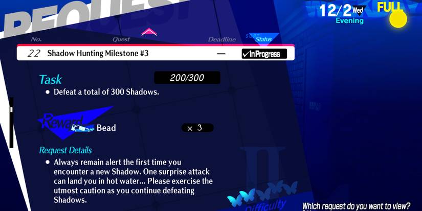 Image of Request 22 from Elizabeth in Persona 3 Reload