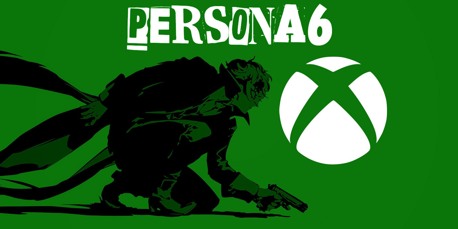 Persona 6 mockup logo on Xbox green PT Joker next to Xbox emblem