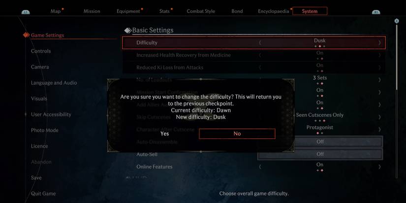 Rise of the Ronin: How To Change Difficulty