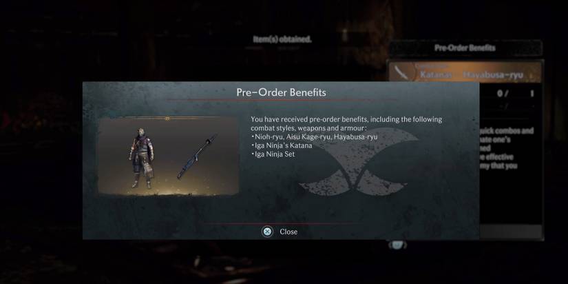 Rise of the Ronin Pre-Order Bonuses