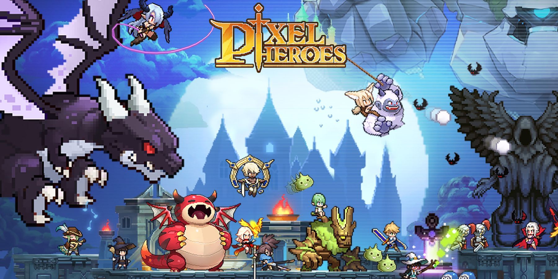 Pixel Heroes characters