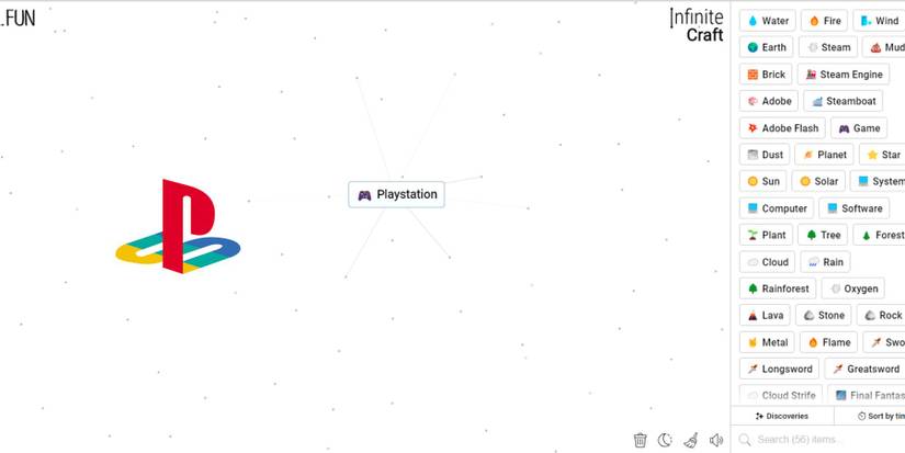 playstation infinite craft