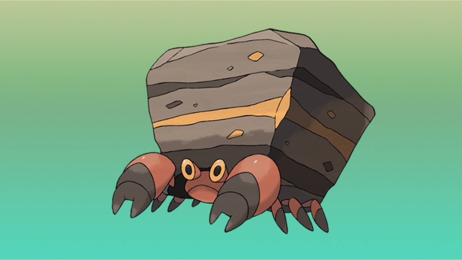 pokemon-crustle-green-gradient-background