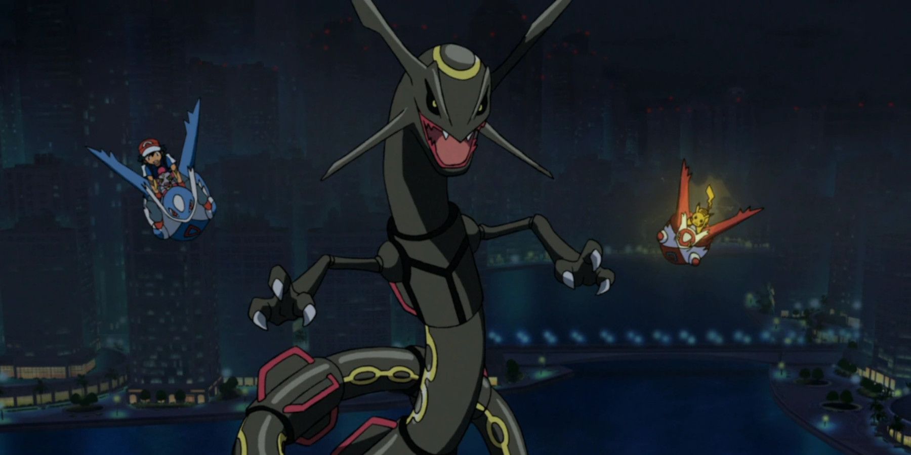 Shiny Rayquaza In The Pokemon Anime