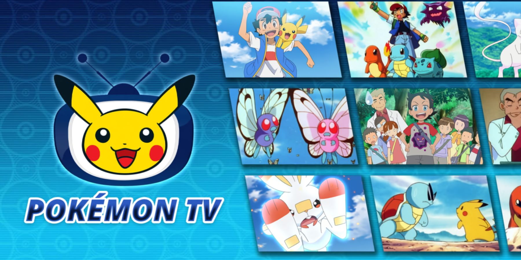 A promotional visual for the Pokemon TV app.