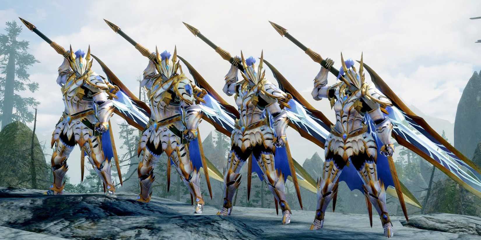 Four identical Primordial Sets with Great Swords