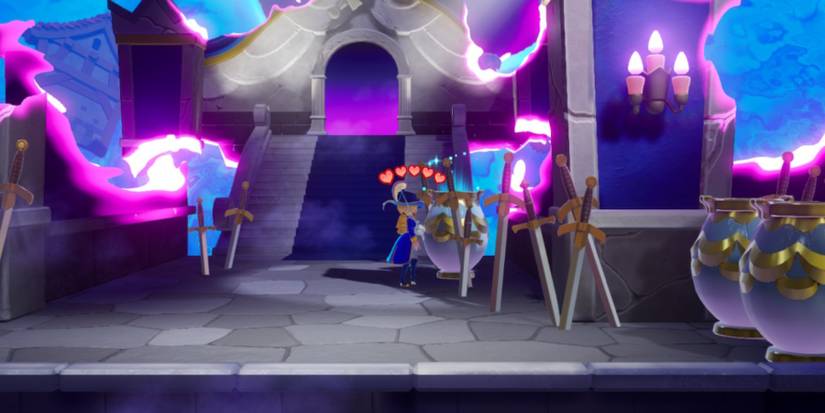 peach finds sparkle gem inside a vase