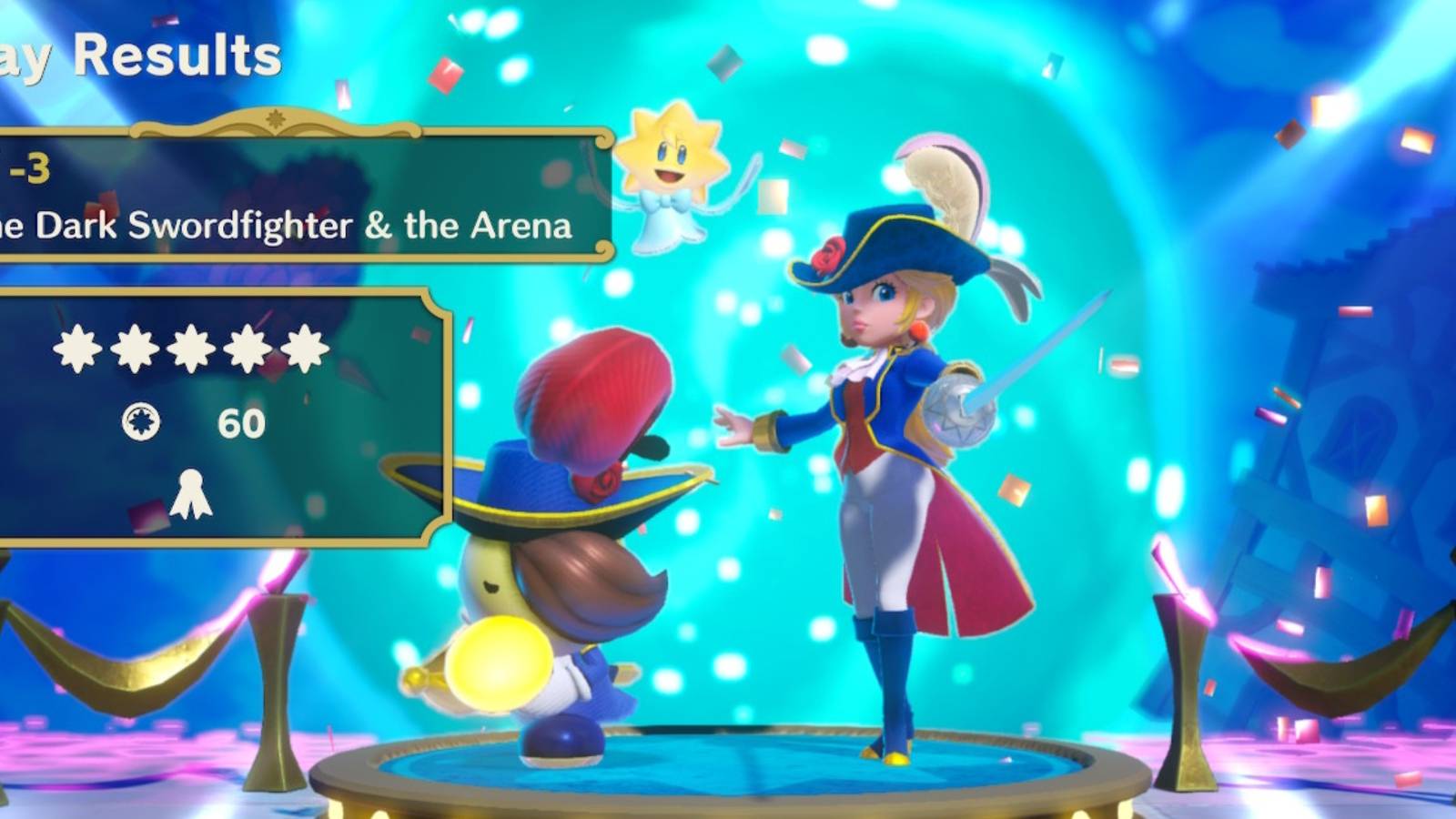 completing the dark swordfighter and the arena level