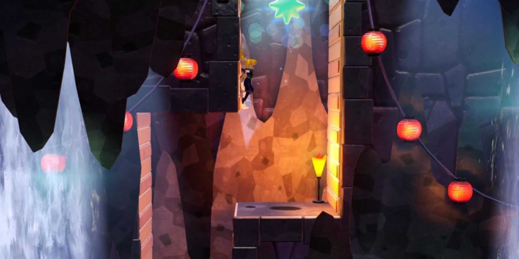 climbing wall to reach sparkle gem