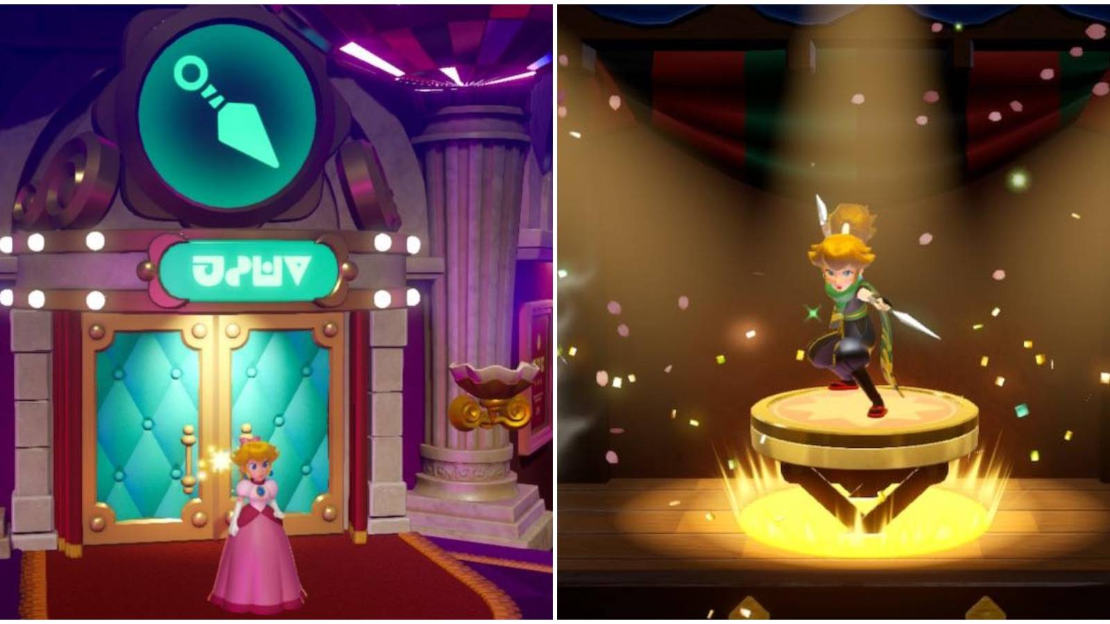 princess peach enters Ninjutsu The Art of Rapids level