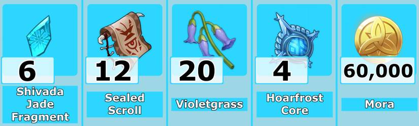 Qiqi Ascension Materials Level 50 - Genshin Impact