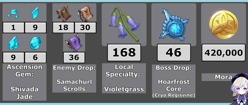 Qiqi Total Ascension Materials - Genshin Impact