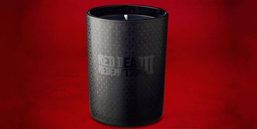 A Red Dead Redemption 2 branded candle.