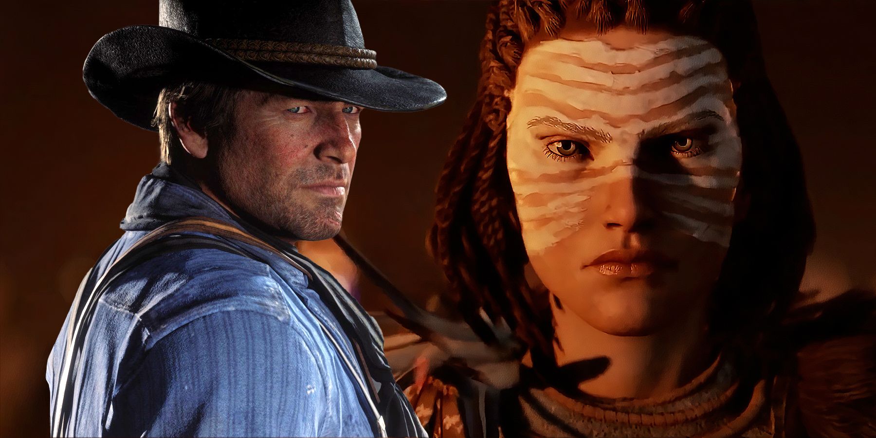 Red Dead Redemption 2's Arthur Morgan and GreedFall 2's protagonist