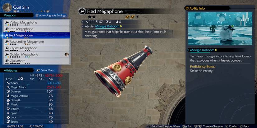 Red Megaphone weapon in Final Fantasy 7 Rebirth