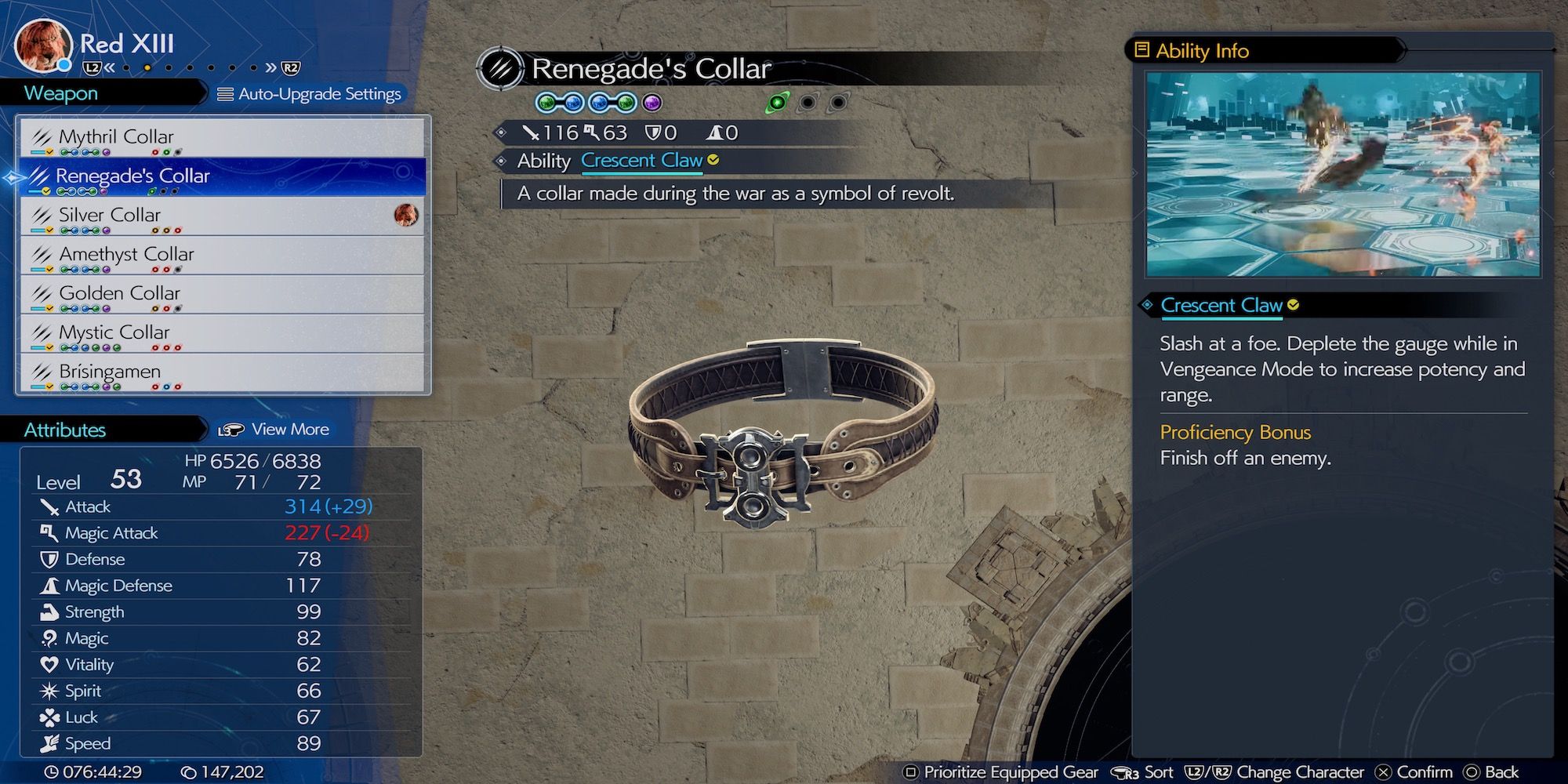 Renegade’s Collar weapon in Final Fantasy 7 Rebirth