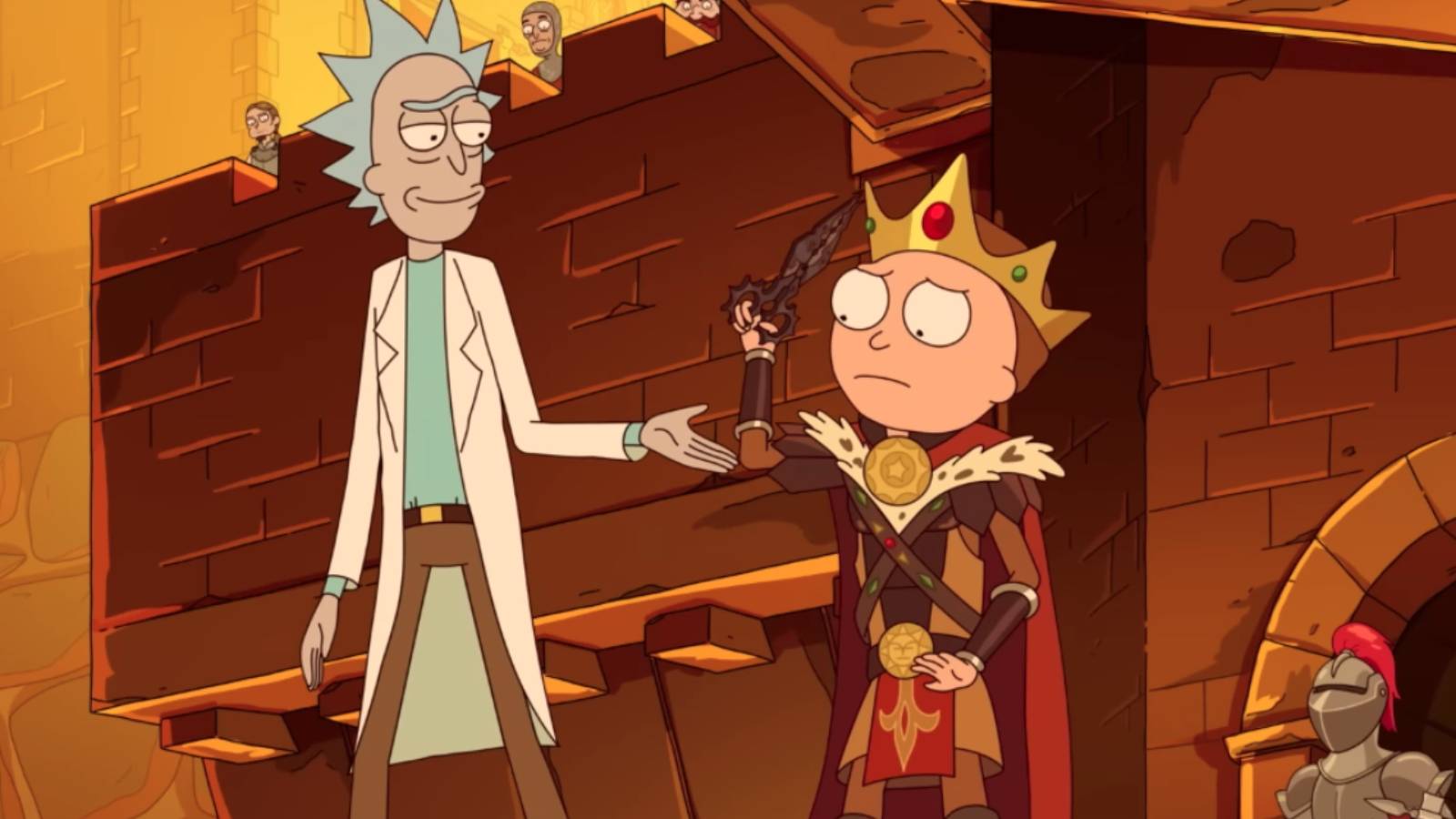 Rick and Morty on the sun in Rick and Morty