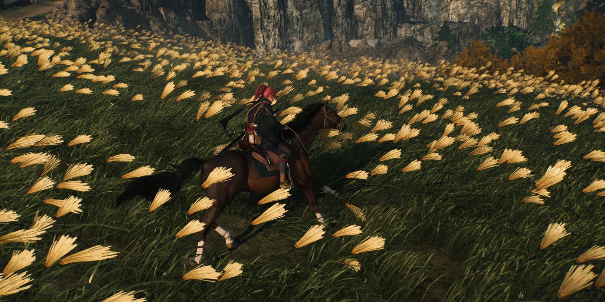 Riding a horse in Rise of the Ronin