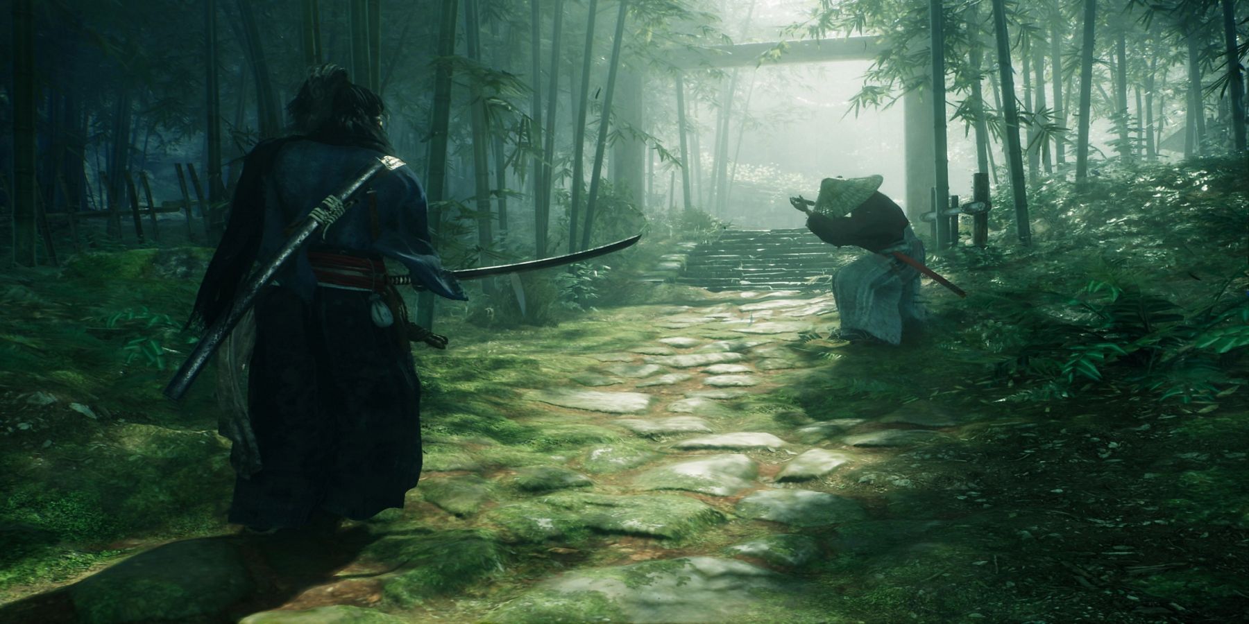 Rise of the Ronin key art approaching enemy duel
