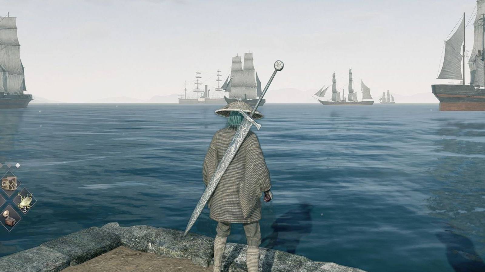 Rise of the Ronin ships at the pier