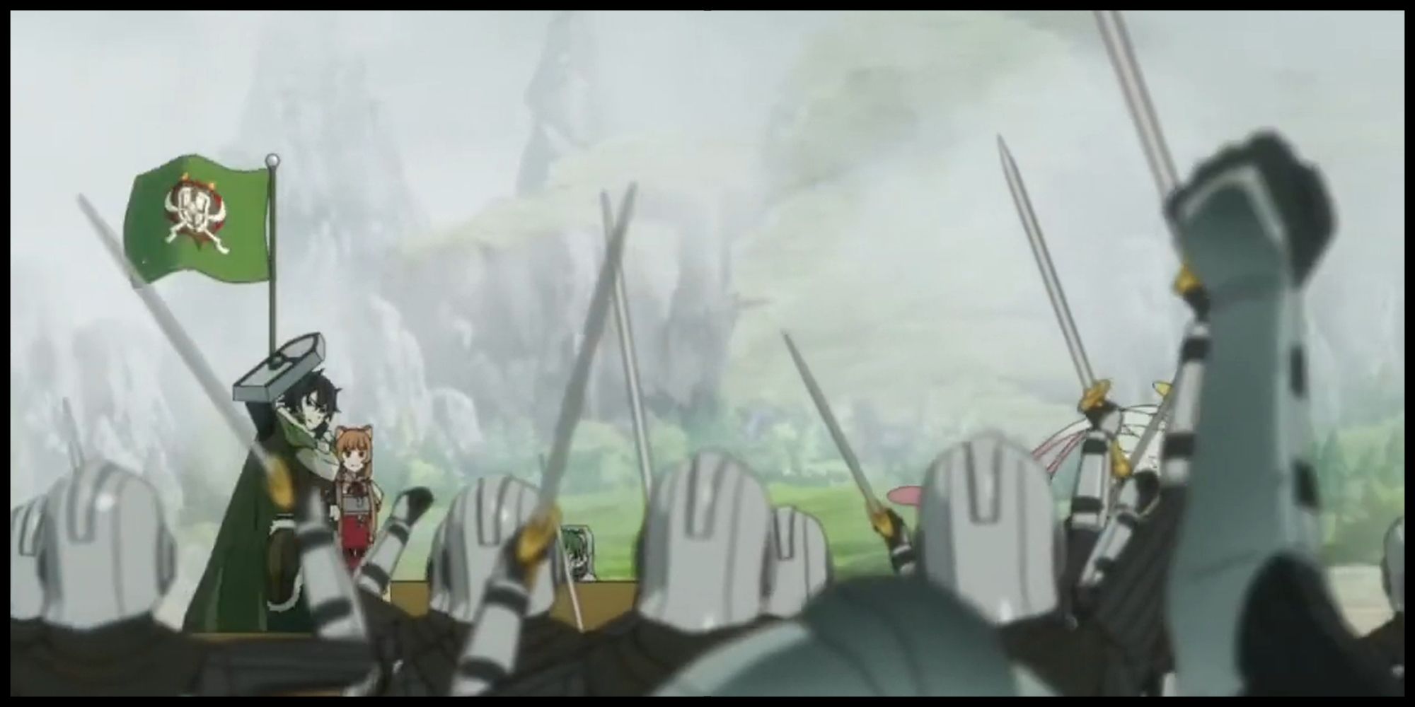 Rising Of the Shield Hero - Naofumi Being Cheered On By Army