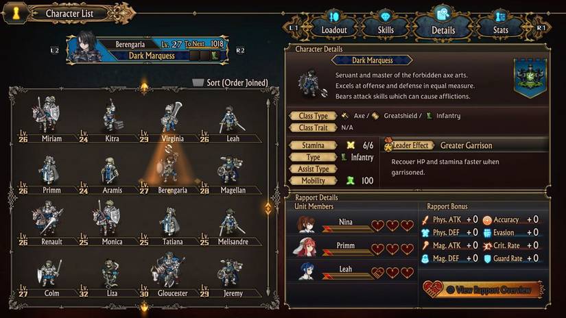 S-Tier Classes in Unicorn Overlord