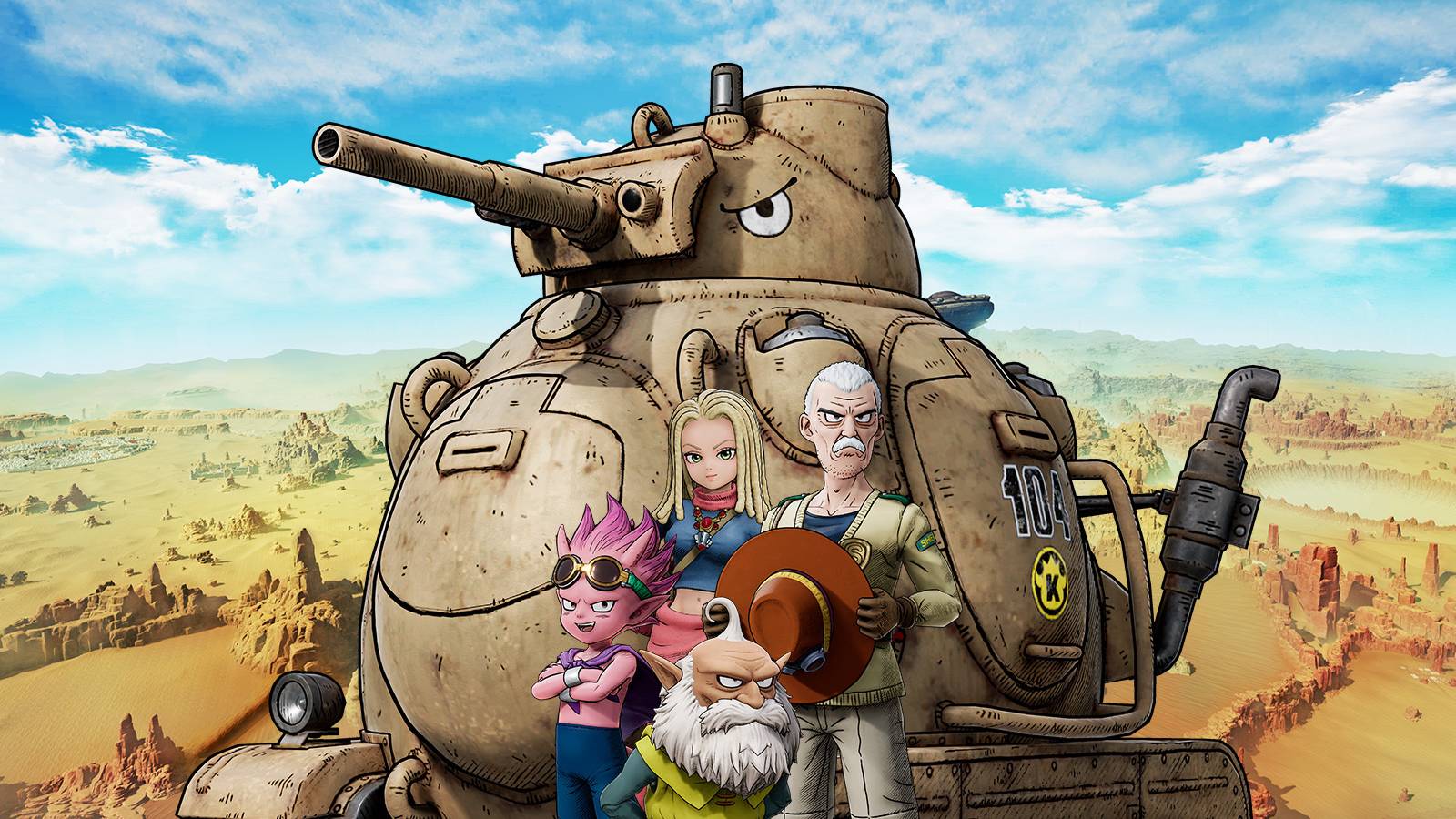 sand land beezlebub and crew with tank