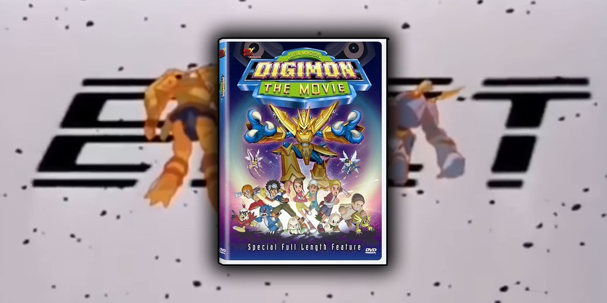 Scene From Digimon The Movie With DVD Cover On Top