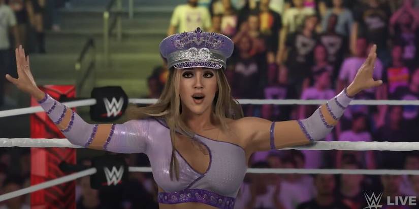 Chelsea Green wearing a pink uniform 