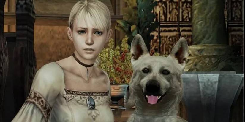 Fiona and Hewie the dog 